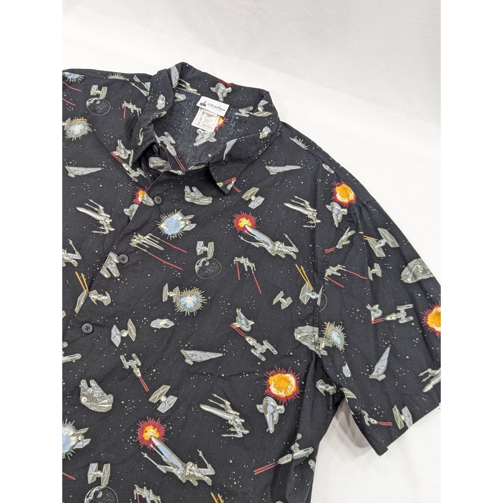Disney Parks Star Wars Death Star‎ Millennium Falcon Space Battle Shirt XL EUC